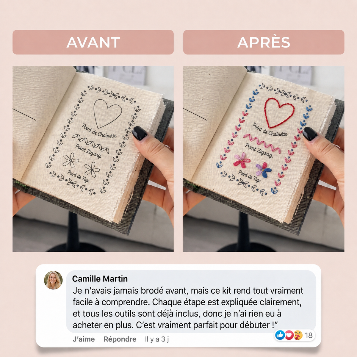 LIVRE DE BRODERIE GUIDÉE.