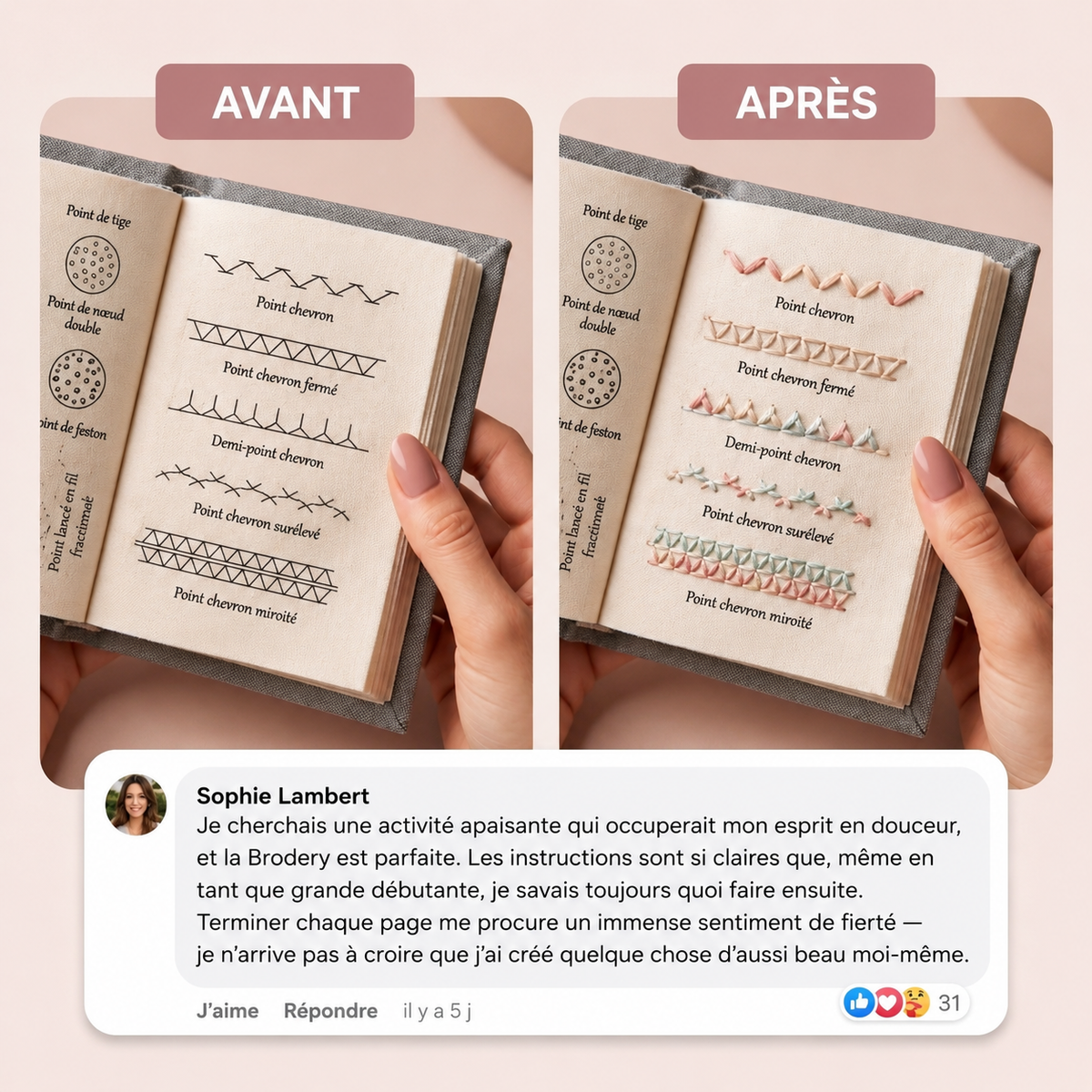 LIVRE DE BRODERIE GUIDÉE.
