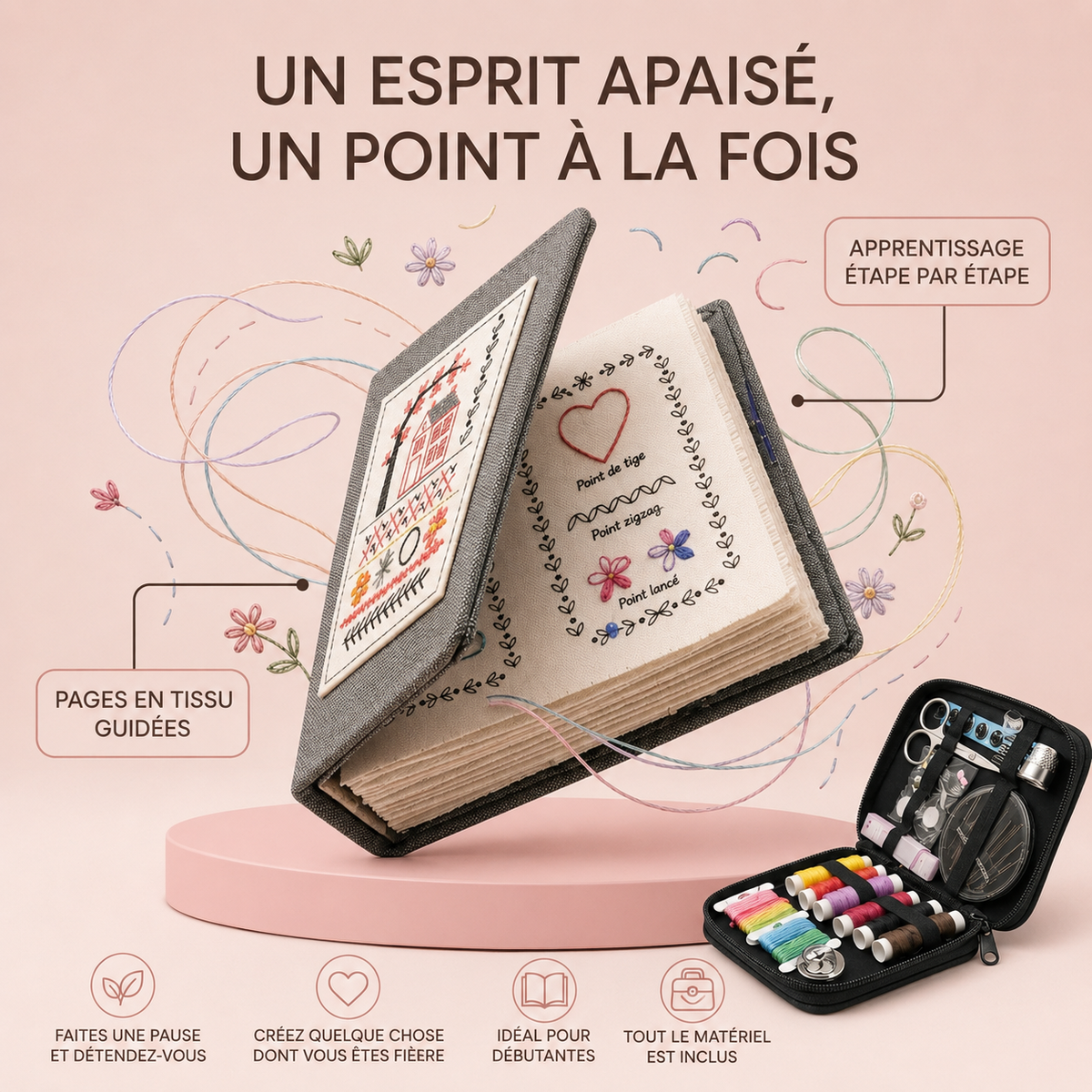 LIVRE DE BRODERIE GUIDÉE.