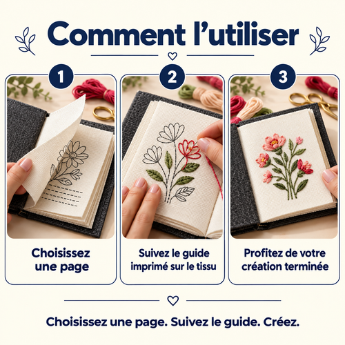 LIVRE DE BRODERIE GUIDÉE.