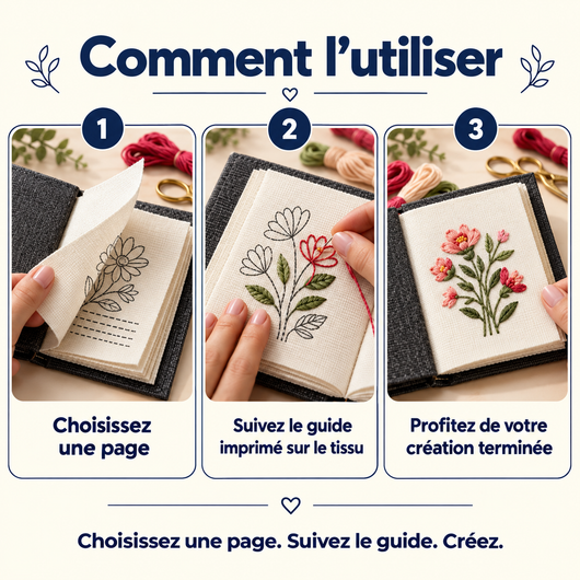 LIVRE DE BRODERIE GUIDÉE.