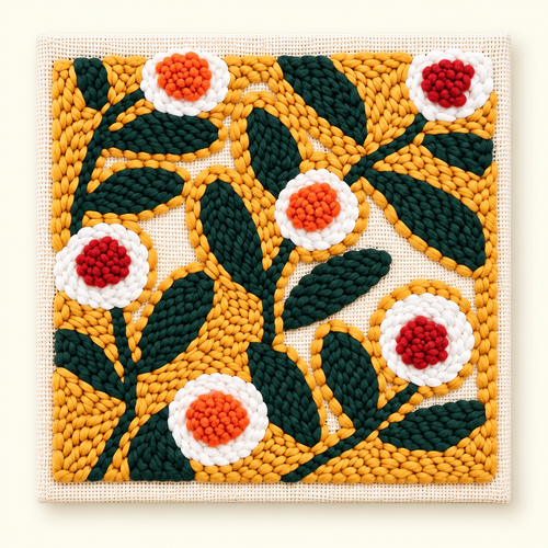 Kit de broderie au poinçon