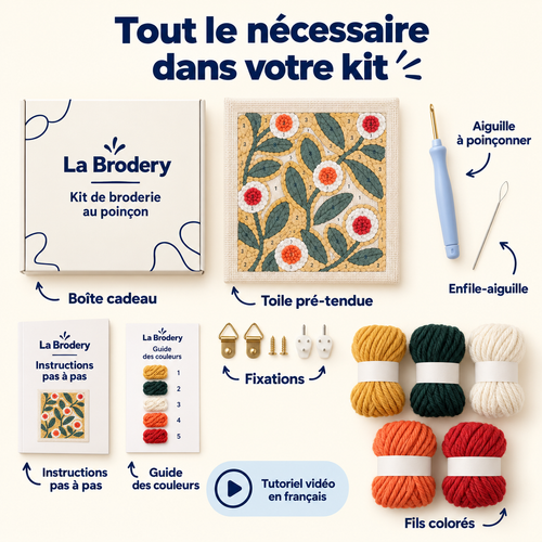 Kit de broderie au poinçon